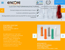 Tablet Screenshot of encorecustompreforms.com